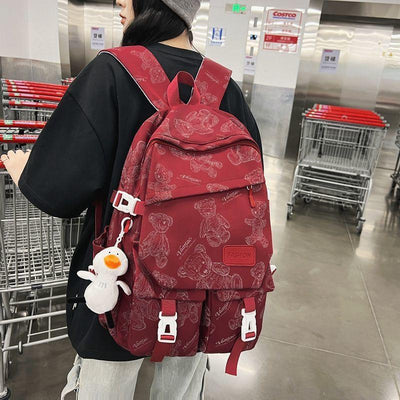 Teddy print Backpack