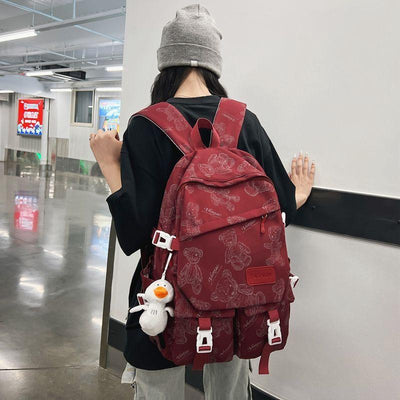 Teddy print Backpack