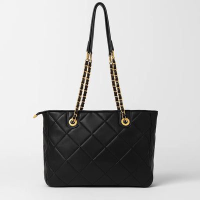 Saint Laurent Quilted Leather Tote Bag