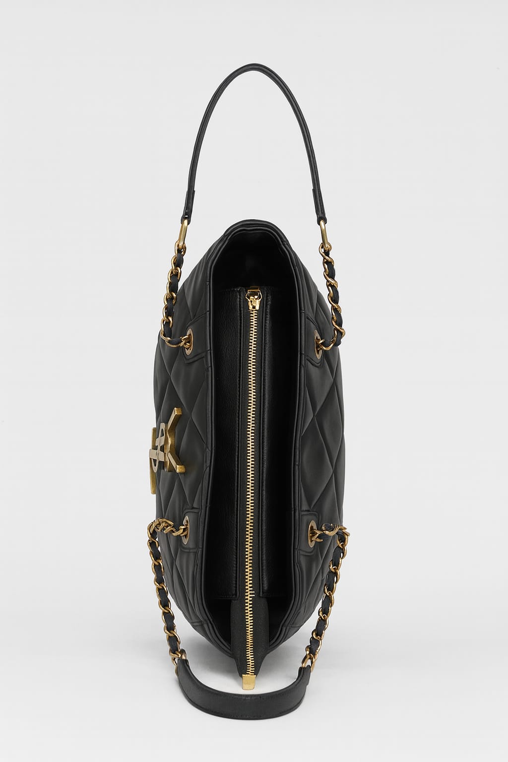 Saint Laurent Quilted Leather Tote Bag