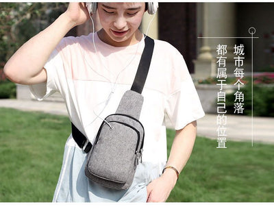 Blue/Grey Crossbody Sling Bag