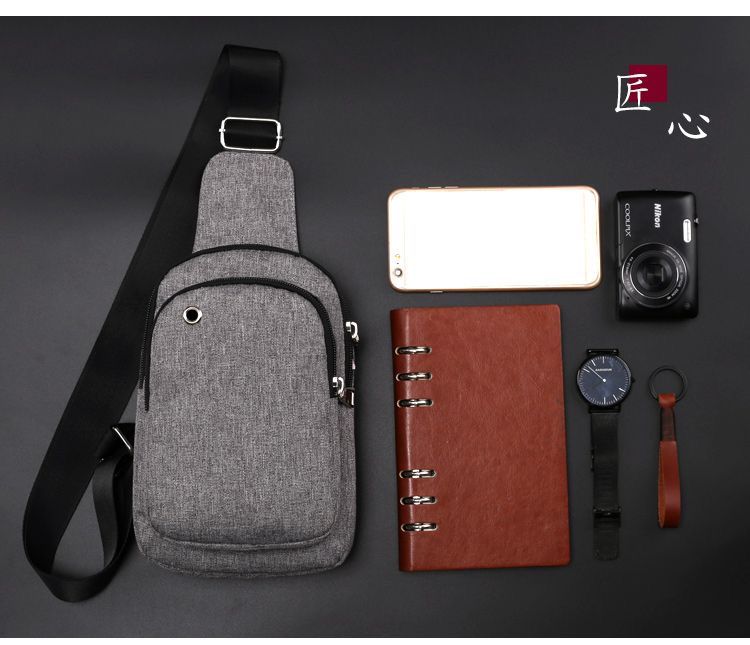 Blue/Grey Crossbody Sling Bag