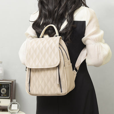Ladies Korean Stylish Leather Backpack