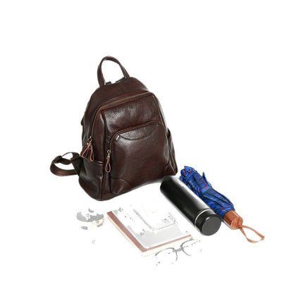 Stylish Ladies Korean-Style PU Leather Uni Backpack